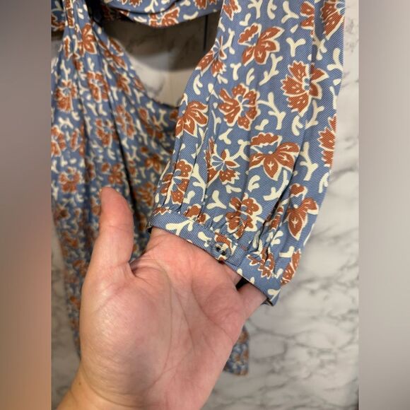 NEW Joie Maeve Floral Cutout Long Sleeve
Minidress Floral Blue Dress Size 8 - Picture 8 of 15